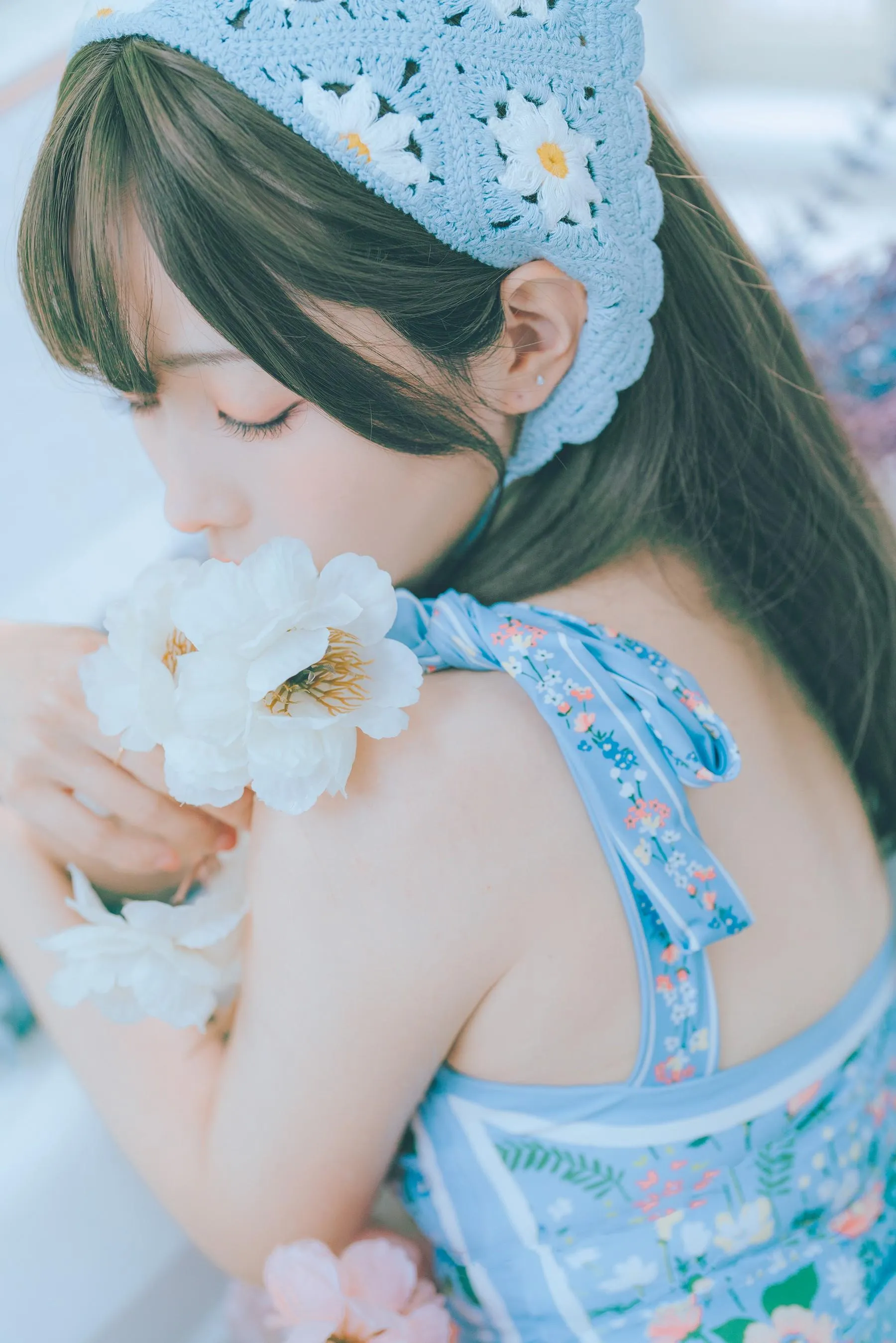 ElyEE子 – NO.122 2023.august D-復古水藍花 Vintage Aqua Blossom [39P]插图1